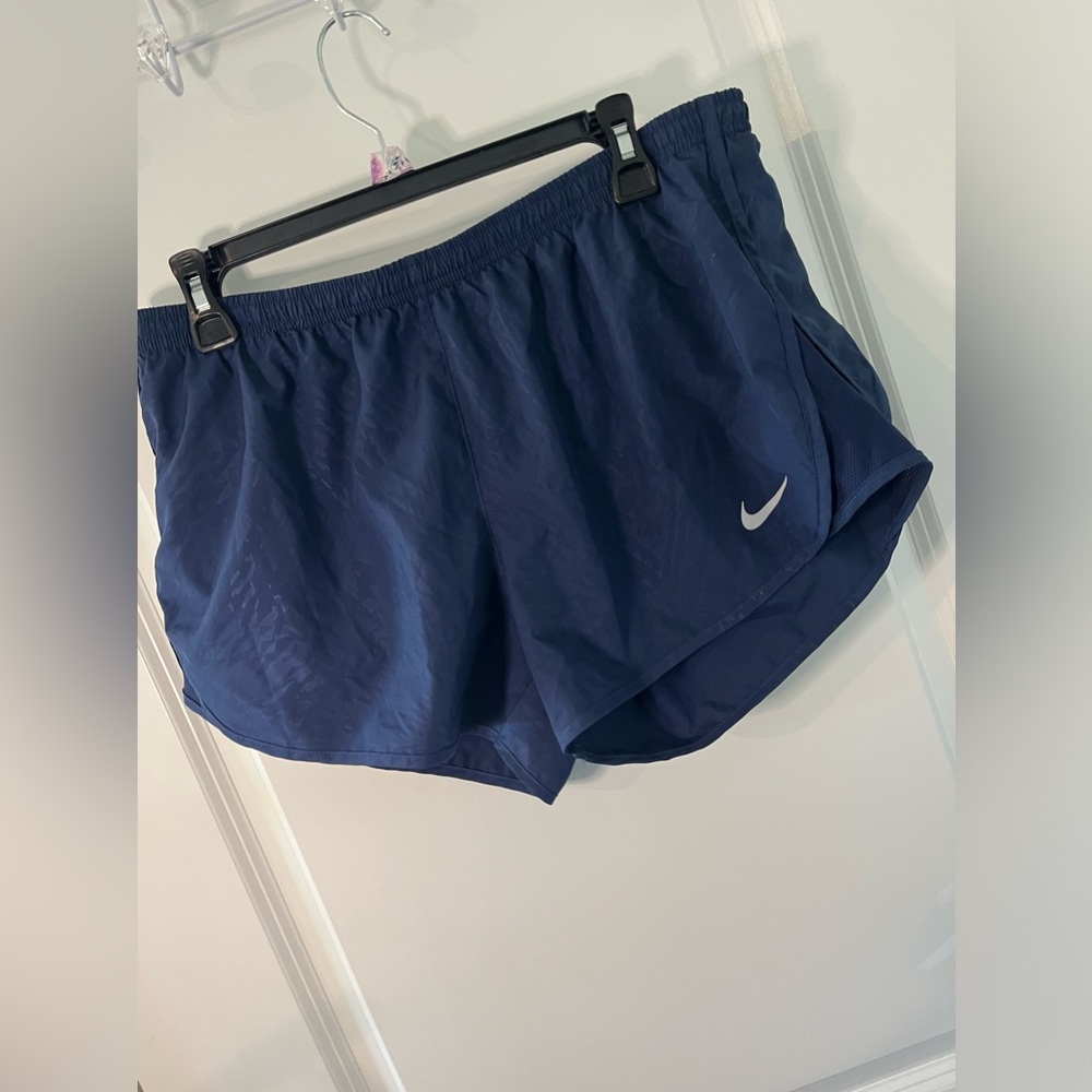 Nike Dri-FIT Dark Navy Blue Artic Print Running Active Wear Shorts Sz Large